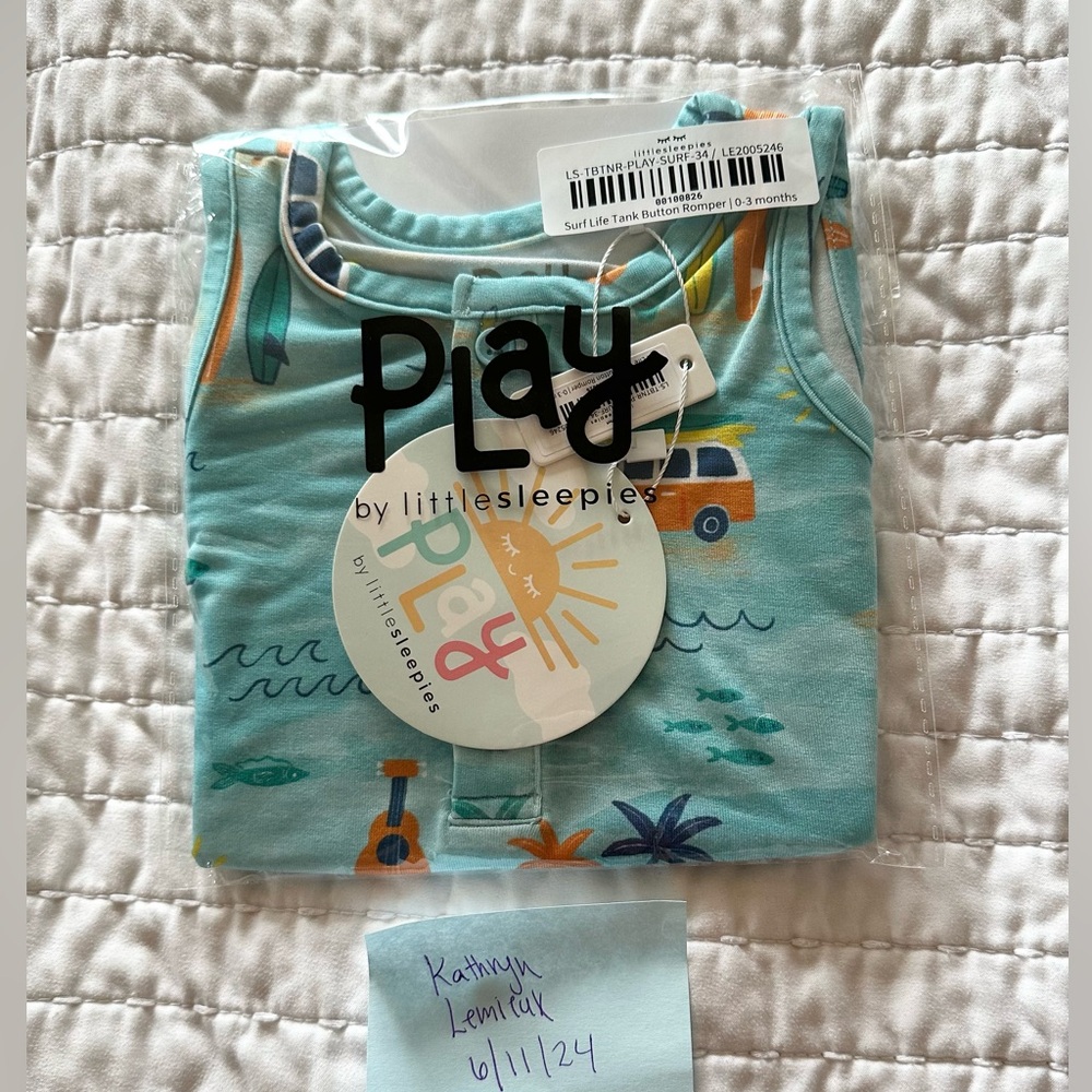 NWT Surf Life Little Sleepies Romper
